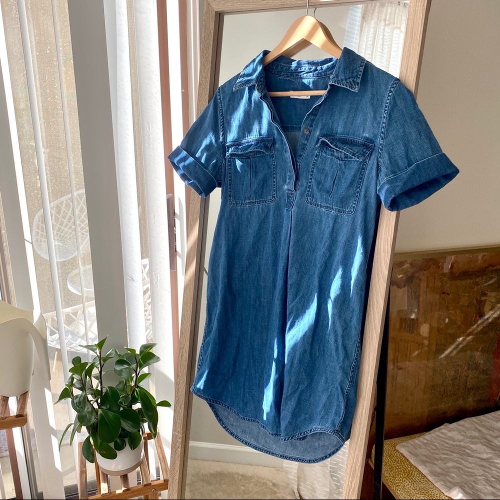 Equipment Femme chambray mini dress
